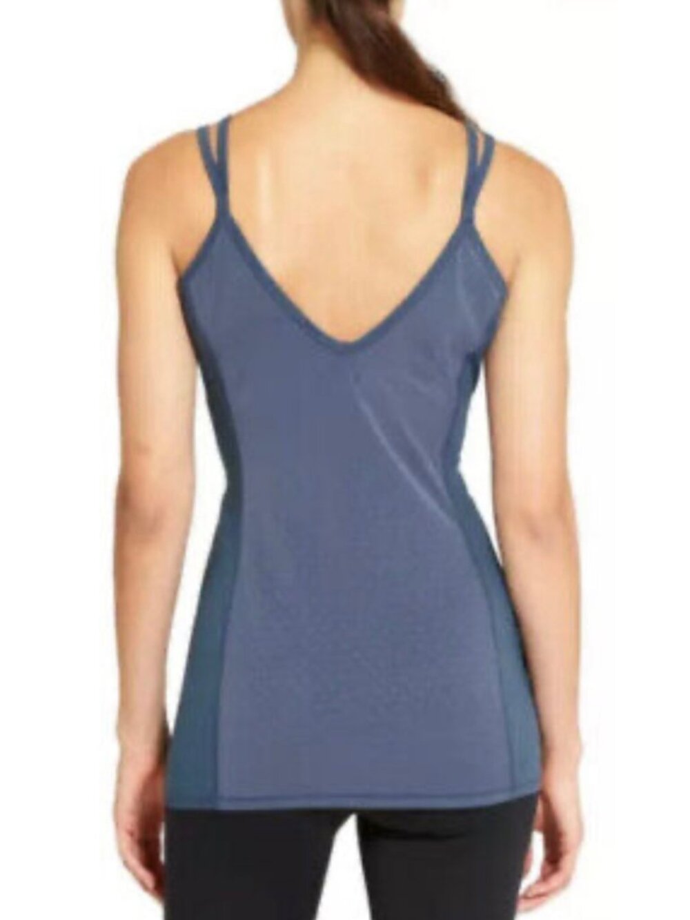 ATHLETA Navy Blue Point D'Espirit Breathable Unstinkable Athletic Tank Top M - Picture 2 of 8